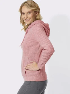 Kapuzenpullover in Rippen-Optik