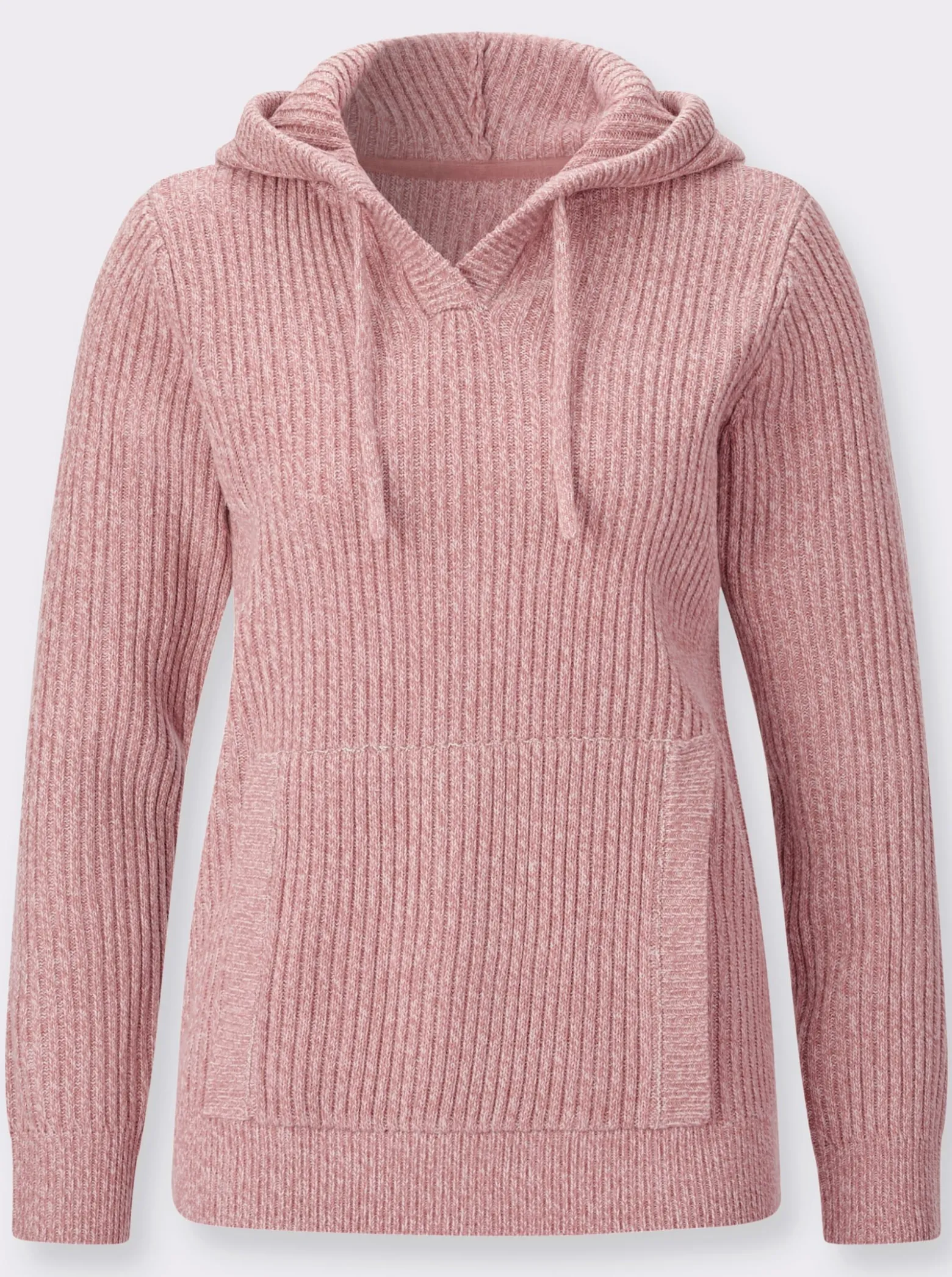 Kapuzenpullover in Rippen-Optik