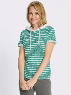 Kapuzenshirt mit kurzen Ärmeln