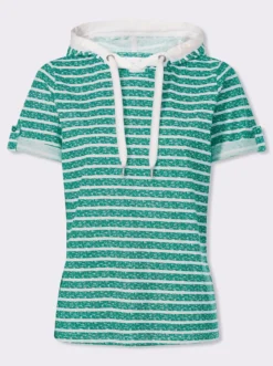 Kapuzenshirt mit kurzen Ärmeln