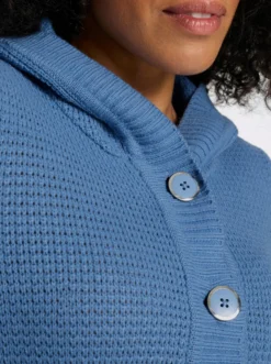 Kapuzenstrickjacke mit Känguru-Taschen