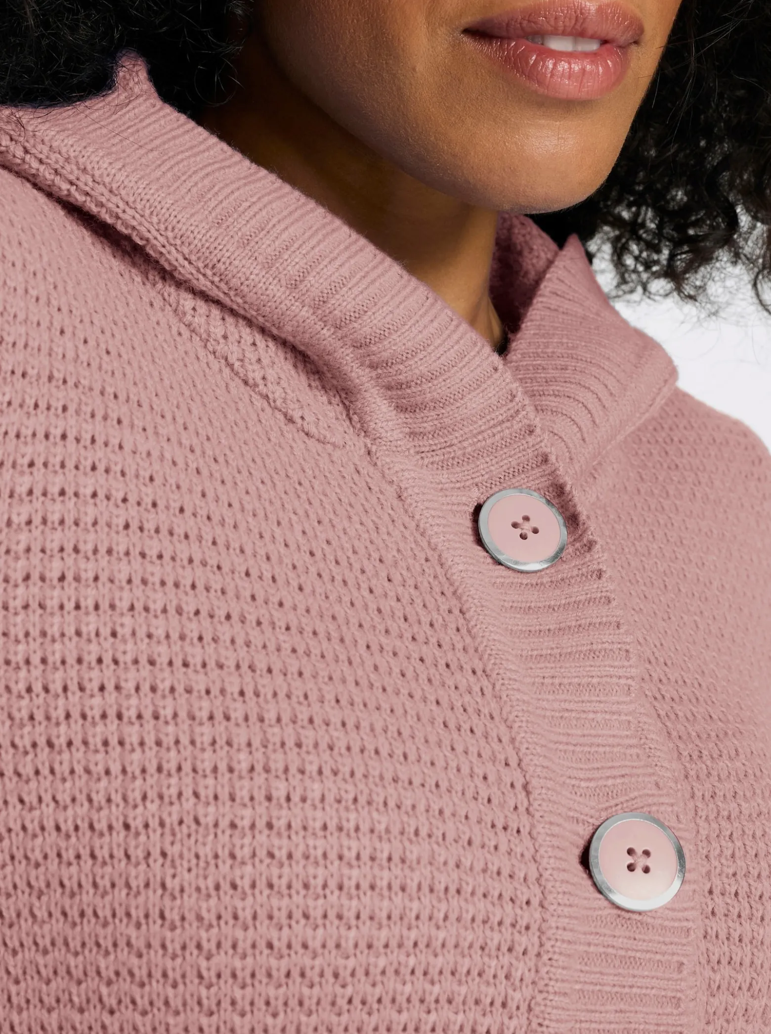 Kapuzenstrickjacke mit Känguru-Taschen