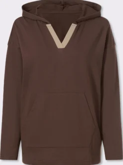 Kapuzensweatshirt mit Kontrast-Streifen