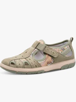 Klettschuh mit floralem Druck
