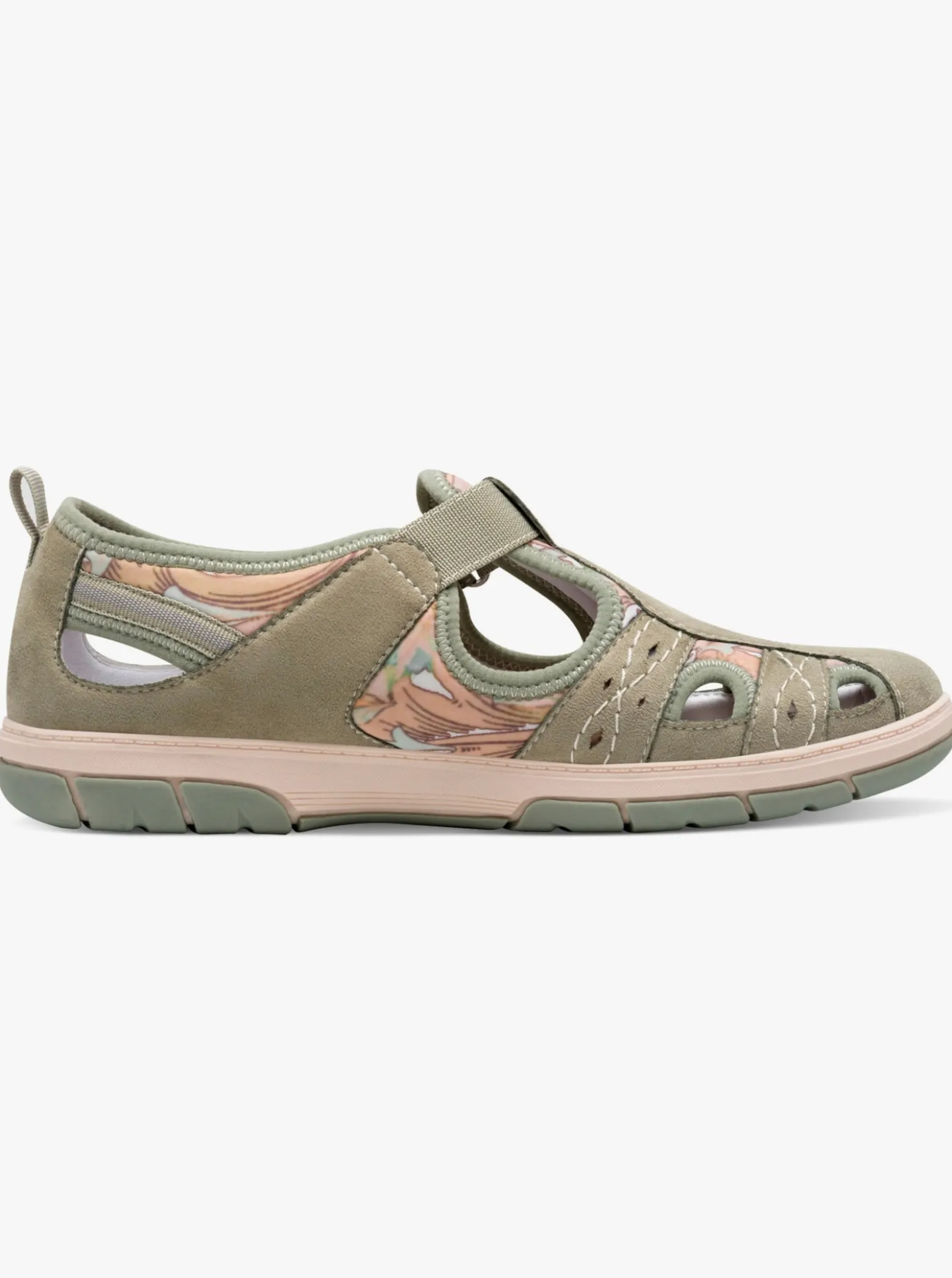 Klettschuh mit floralem Druck