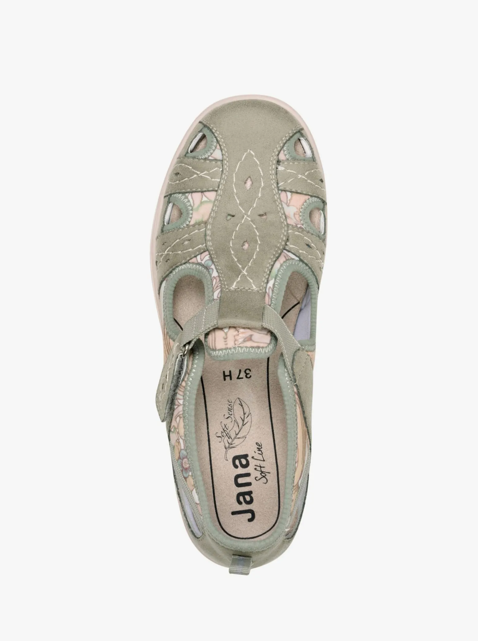 Klettschuh mit floralem Druck