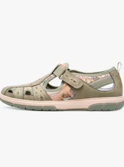 Klettschuh mit floralem Druck