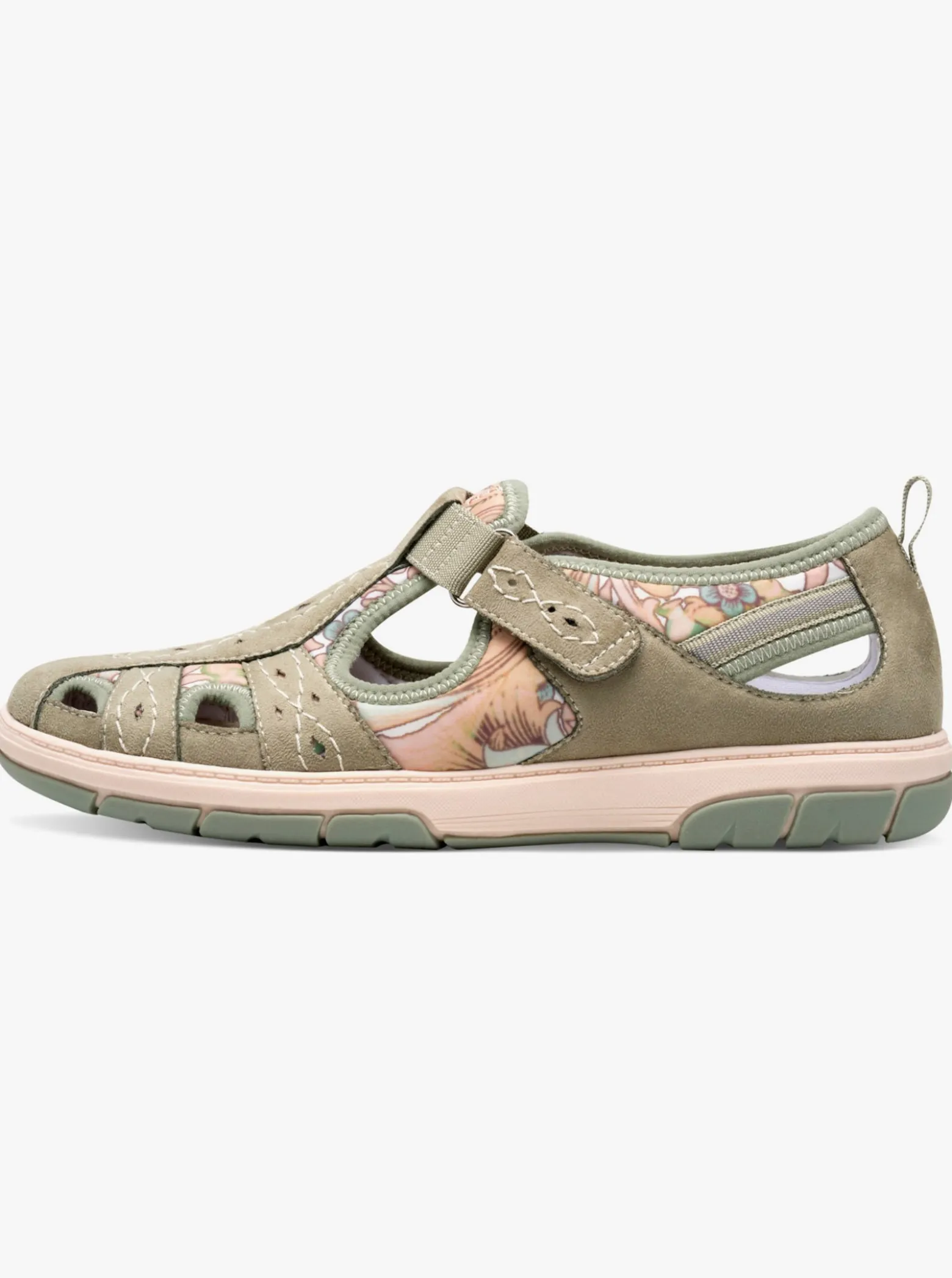 Klettschuh mit floralem Druck