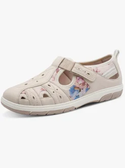 Klettschuh mit floralem Druck