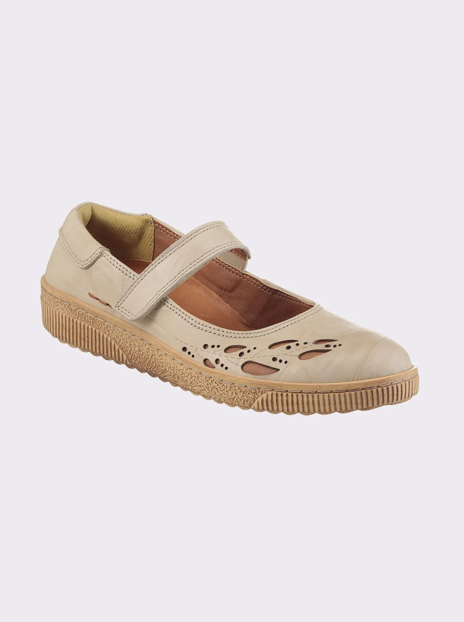 Klettschuh mit Leder-Wechselfußbett