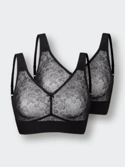 Komfort-BH ohne Bügel mit Jacquard-Muster
