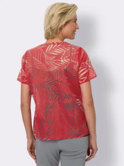 Kurzarm-Bluse mit Brusttaschen