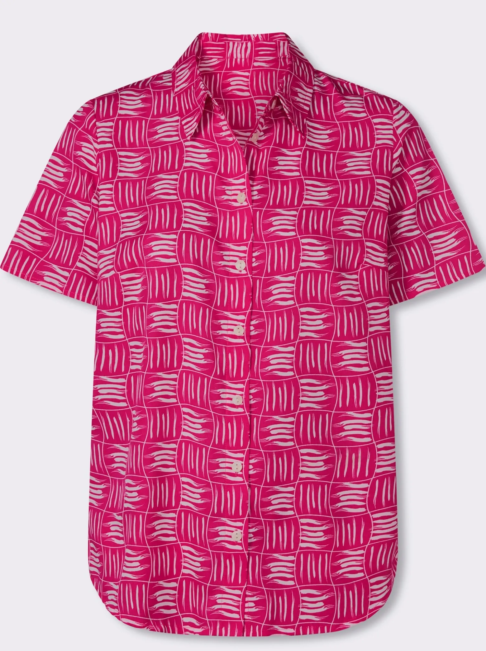 Kurzarm-Bluse mit Hemdkragen