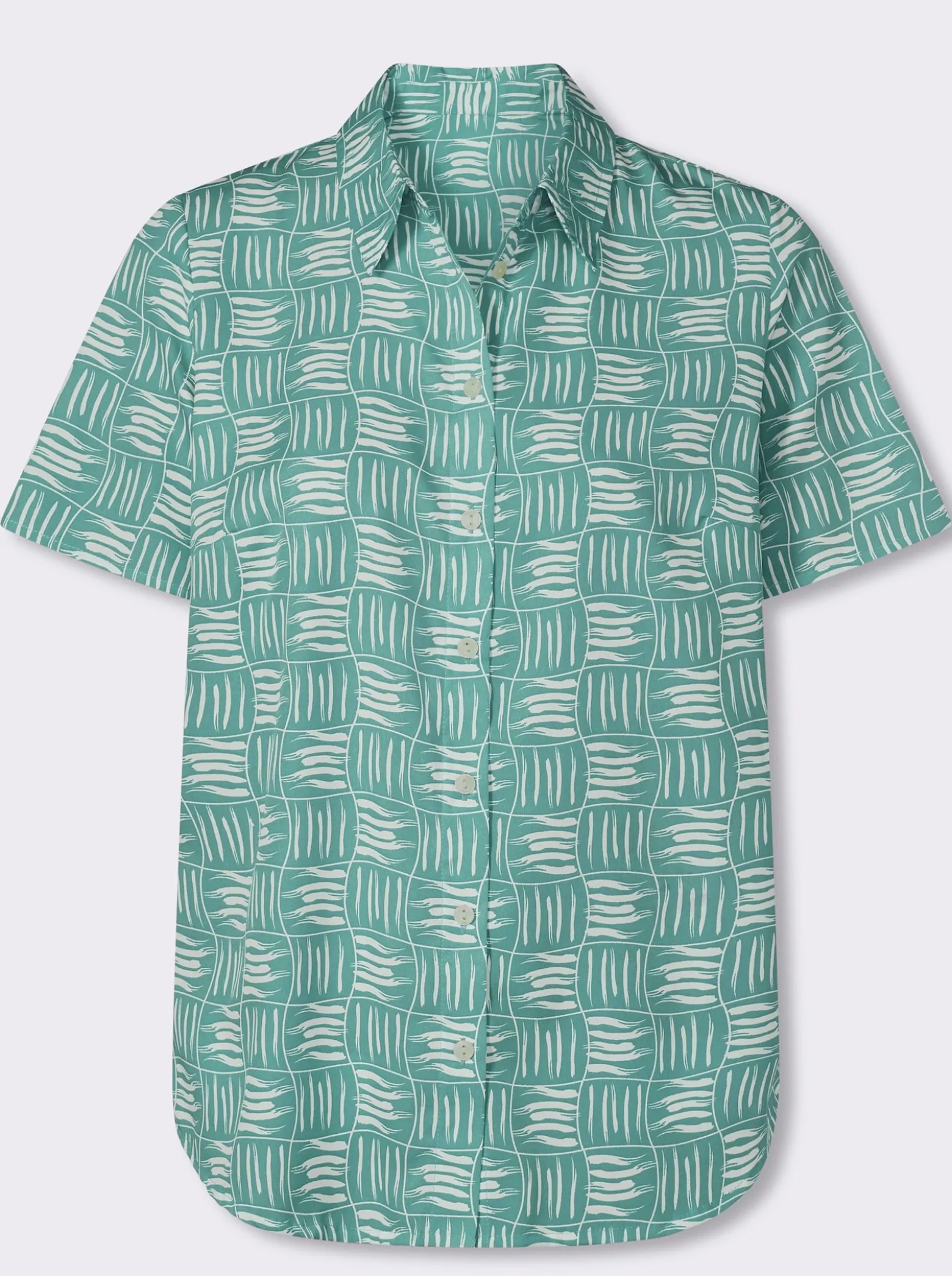 Kurzarm-Bluse mit Hemdkragen