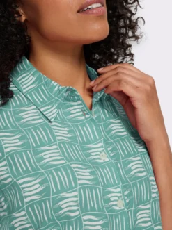 Kurzarm-Bluse mit Hemdkragen