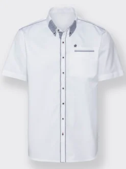 Kurzarmhemd mit Button-down-Kragen