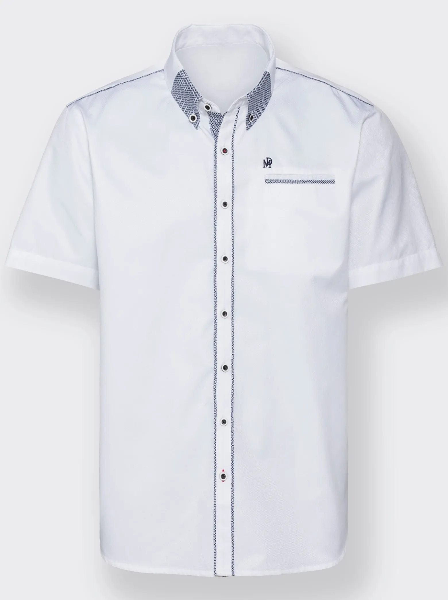 Kurzarmhemd mit Button-down-Kragen