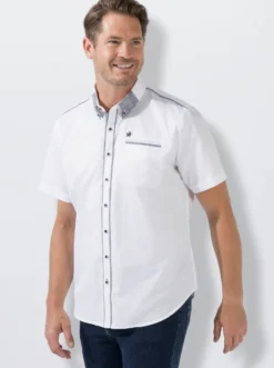 Kurzarmhemd mit Button-down-Kragen