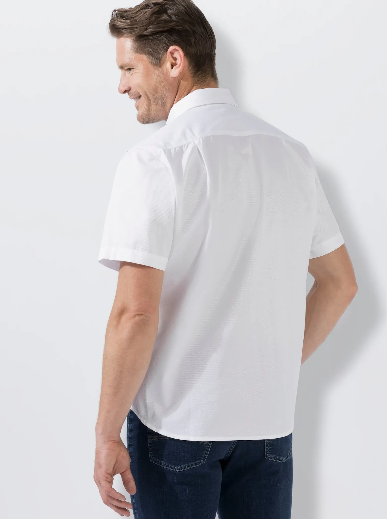 Kurzarmhemd mit Button-down-Kragen