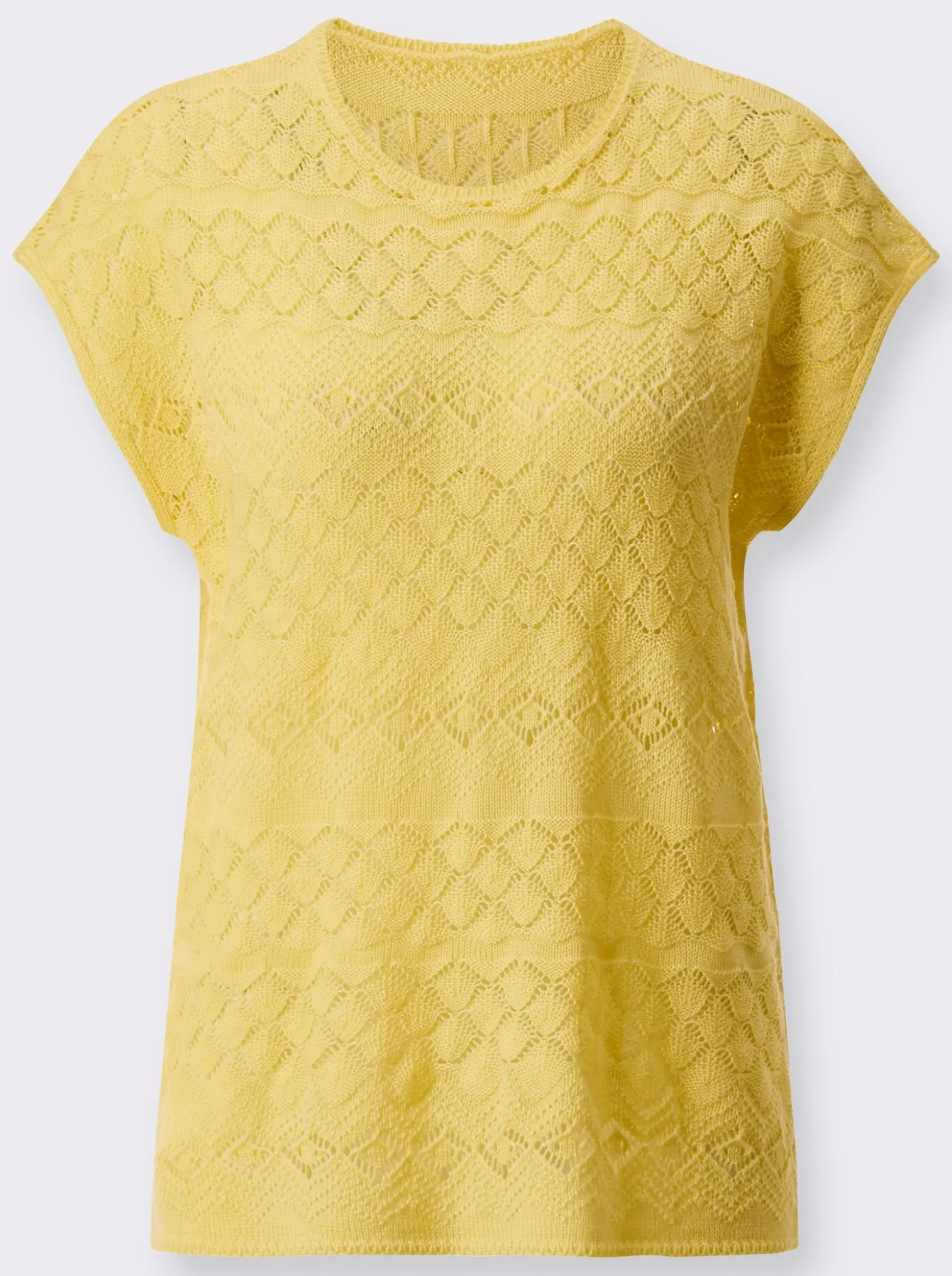 Kurzarmpullover mit Ajourmuster