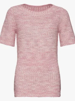 Kurzarmpullover mit Glanzgarnen