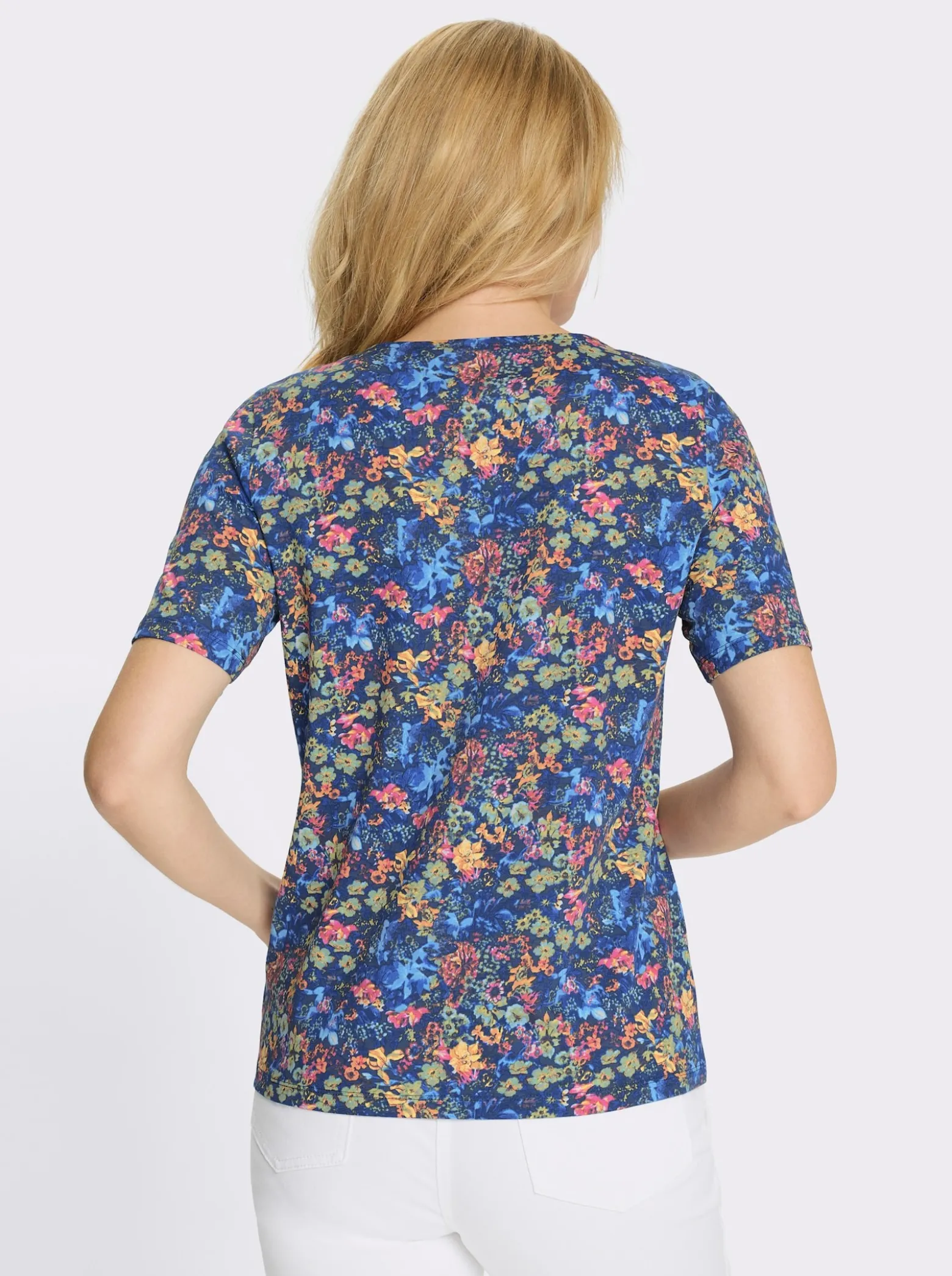 Kurzarmshirt allover bedruckt