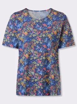 Kurzarmshirt allover bedruckt