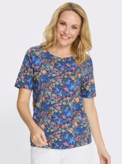 Kurzarmshirt allover bedruckt