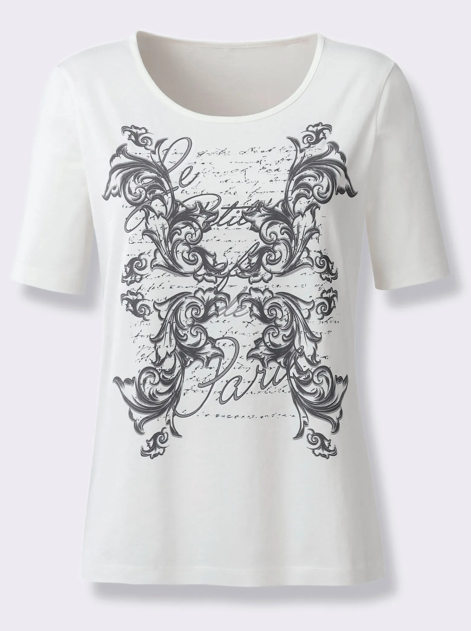 Kurzarmshirt aus Baumwolle, bedruckt