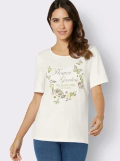 Kurzarmshirt aus Baumwolle, bedruckt