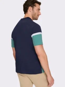 Kurzarmshirt aus Baumwolle. Colour Blocking