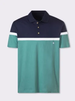 Kurzarmshirt aus Baumwolle. Colour Blocking