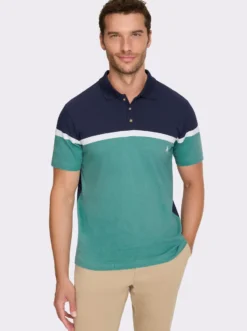 Kurzarmshirt aus Baumwolle. Colour Blocking