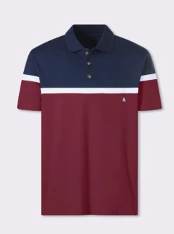 Kurzarmshirt aus Baumwolle. Colour Blocking