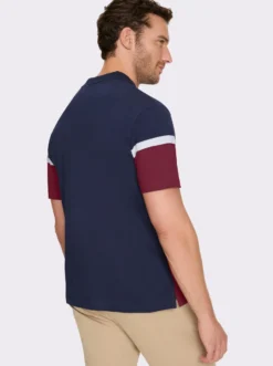 Kurzarmshirt aus Baumwolle. Colour Blocking