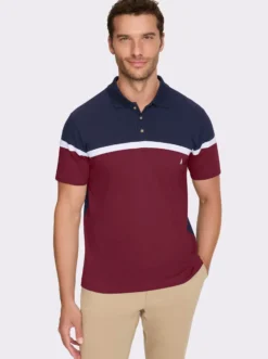 Kurzarmshirt aus Baumwolle. Colour Blocking