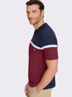 Kurzarmshirt aus Baumwolle. Colour Blocking