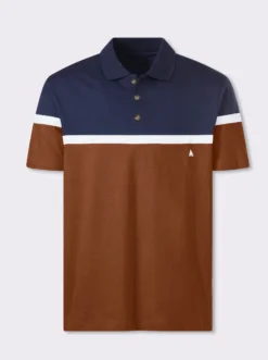 Kurzarmshirt aus Baumwolle. Colour Blocking