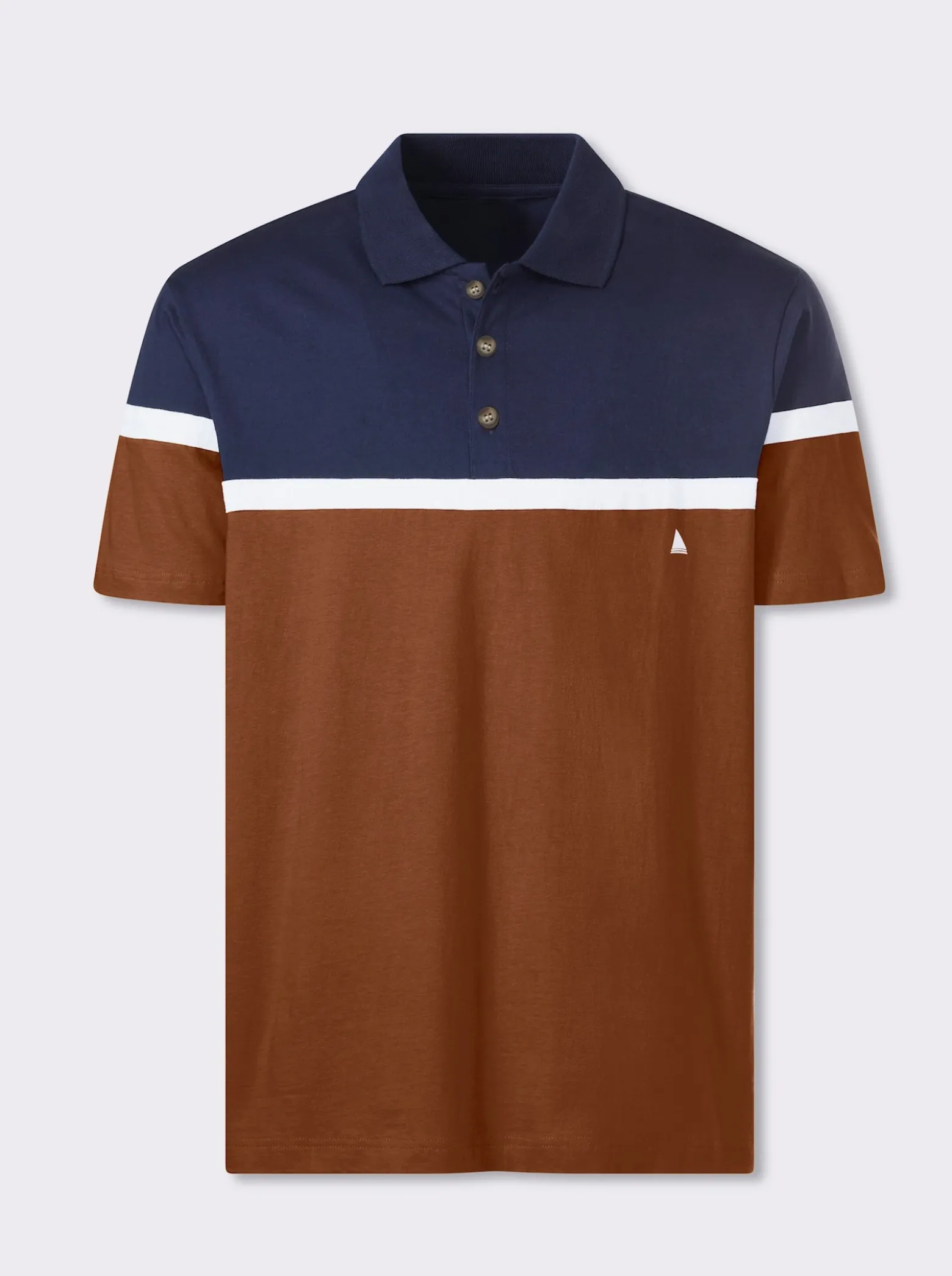Kurzarmshirt aus Baumwolle. Colour Blocking