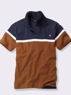 Kurzarmshirt aus Baumwolle. Colour Blocking
