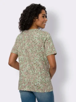 Kurzarmshirt aus Baumwolle, Millefleurs
