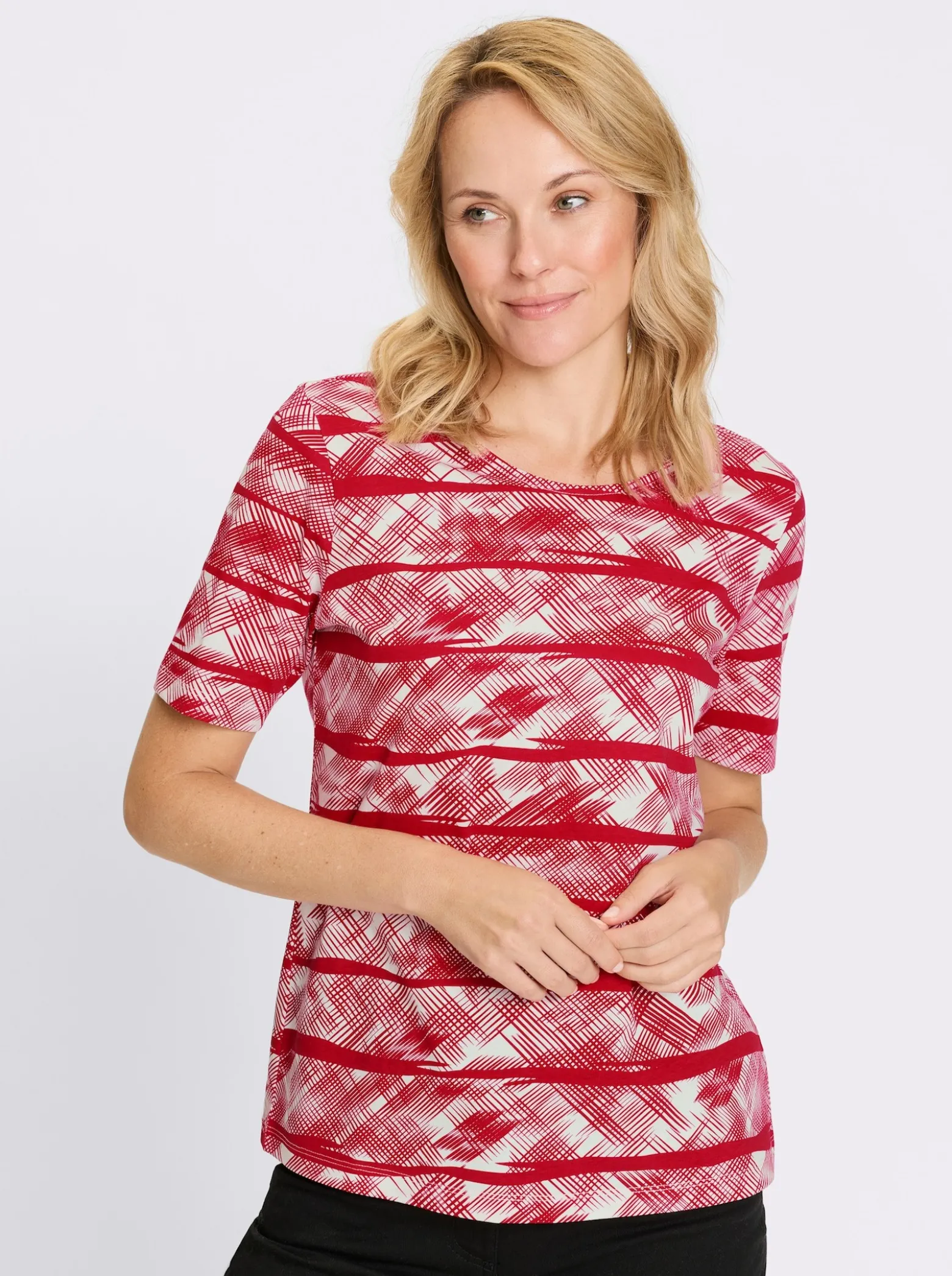 Kurzarmshirt aus reiner Baumwolle