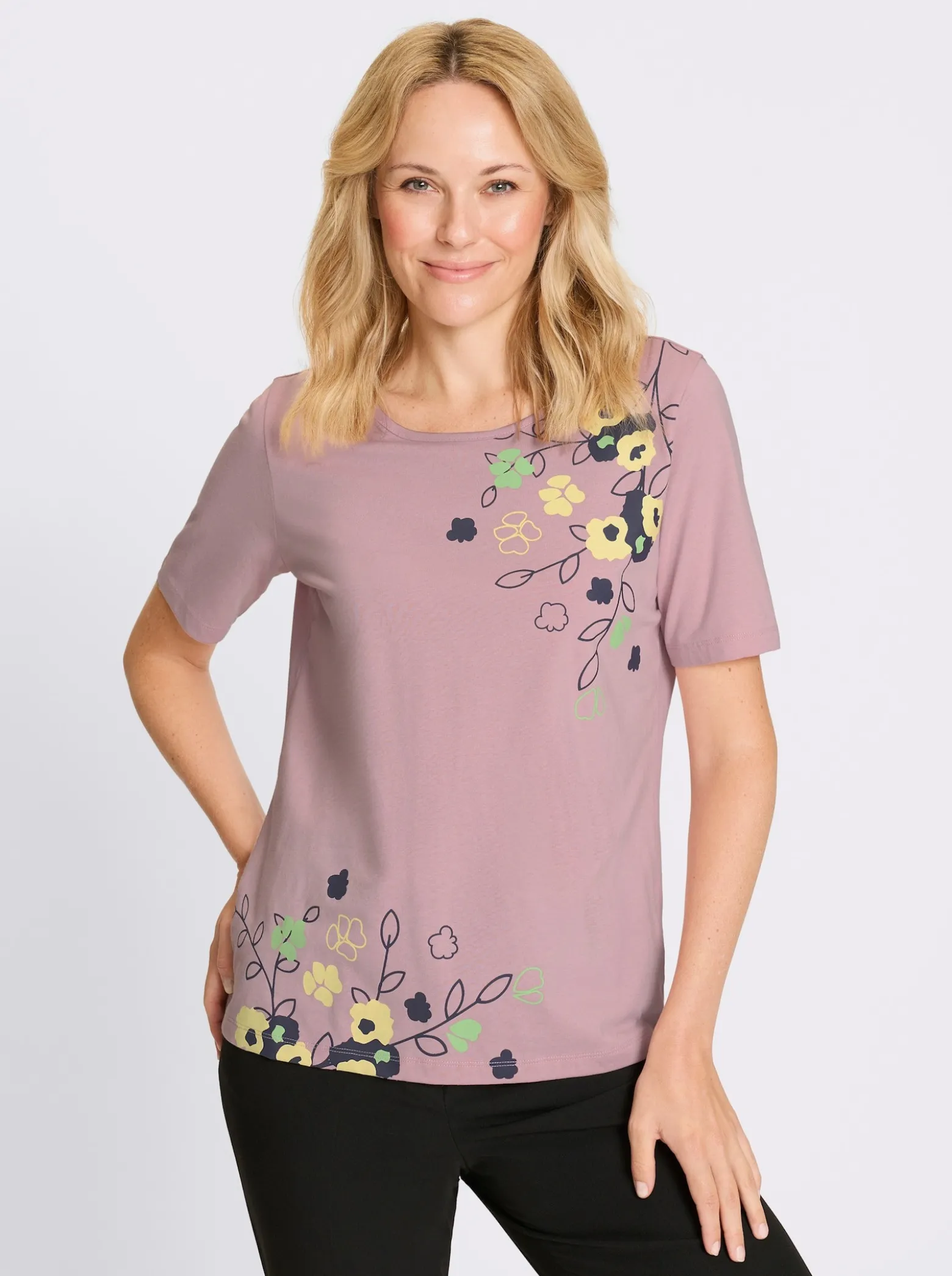 Kurzarmshirt aus reiner Baumwolle