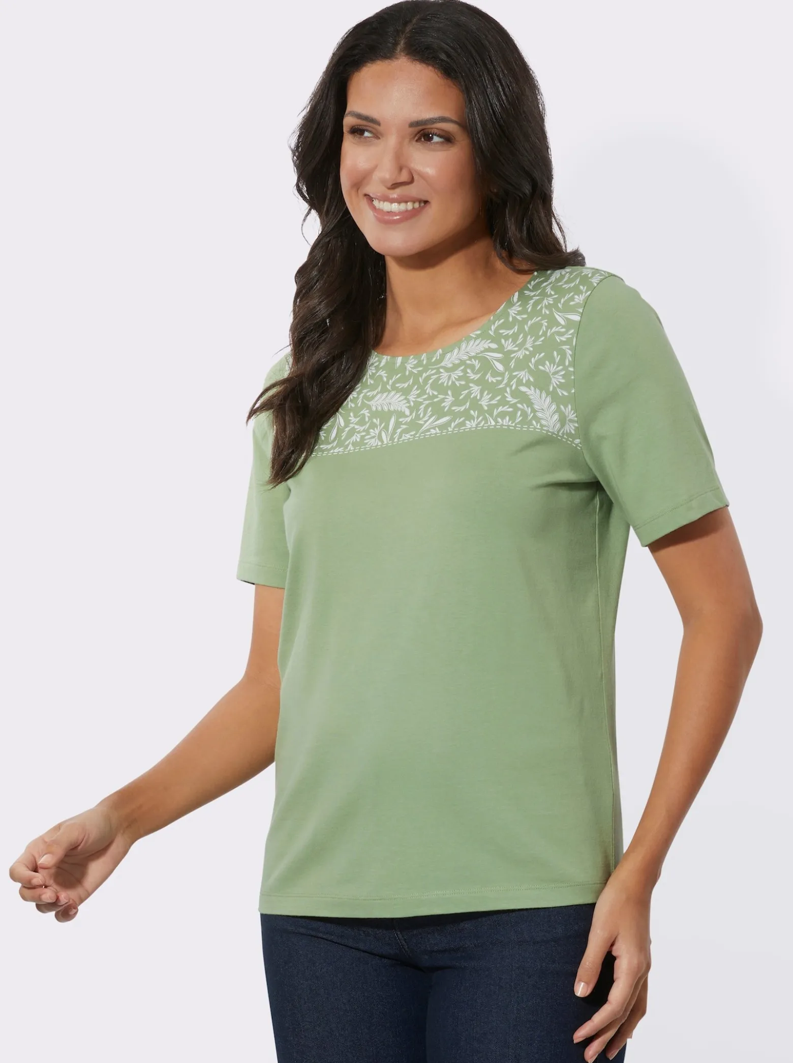 Kurzarmshirt aus reiner Baumwolle