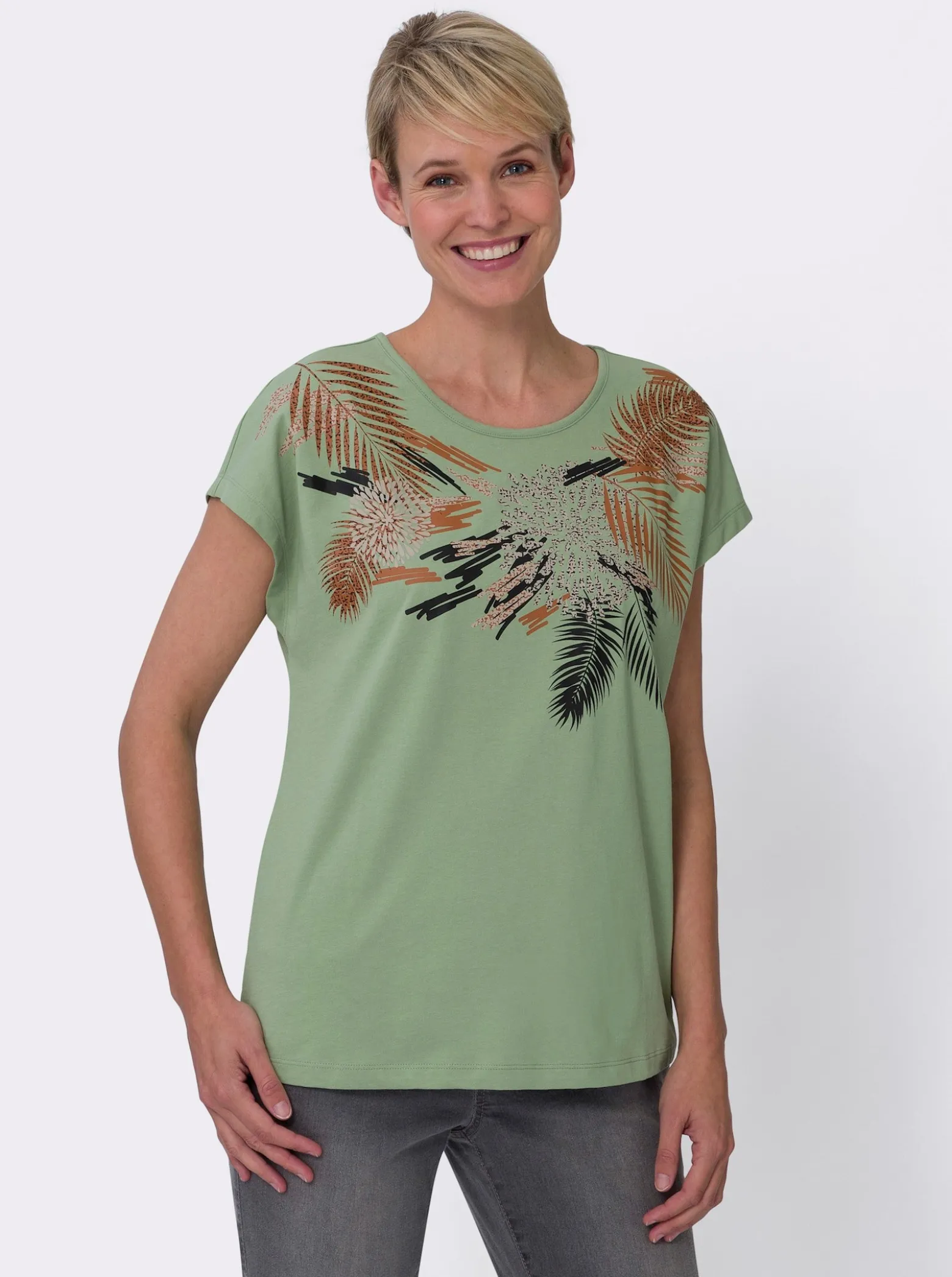 Kurzarmshirt aus reiner Baumwolle