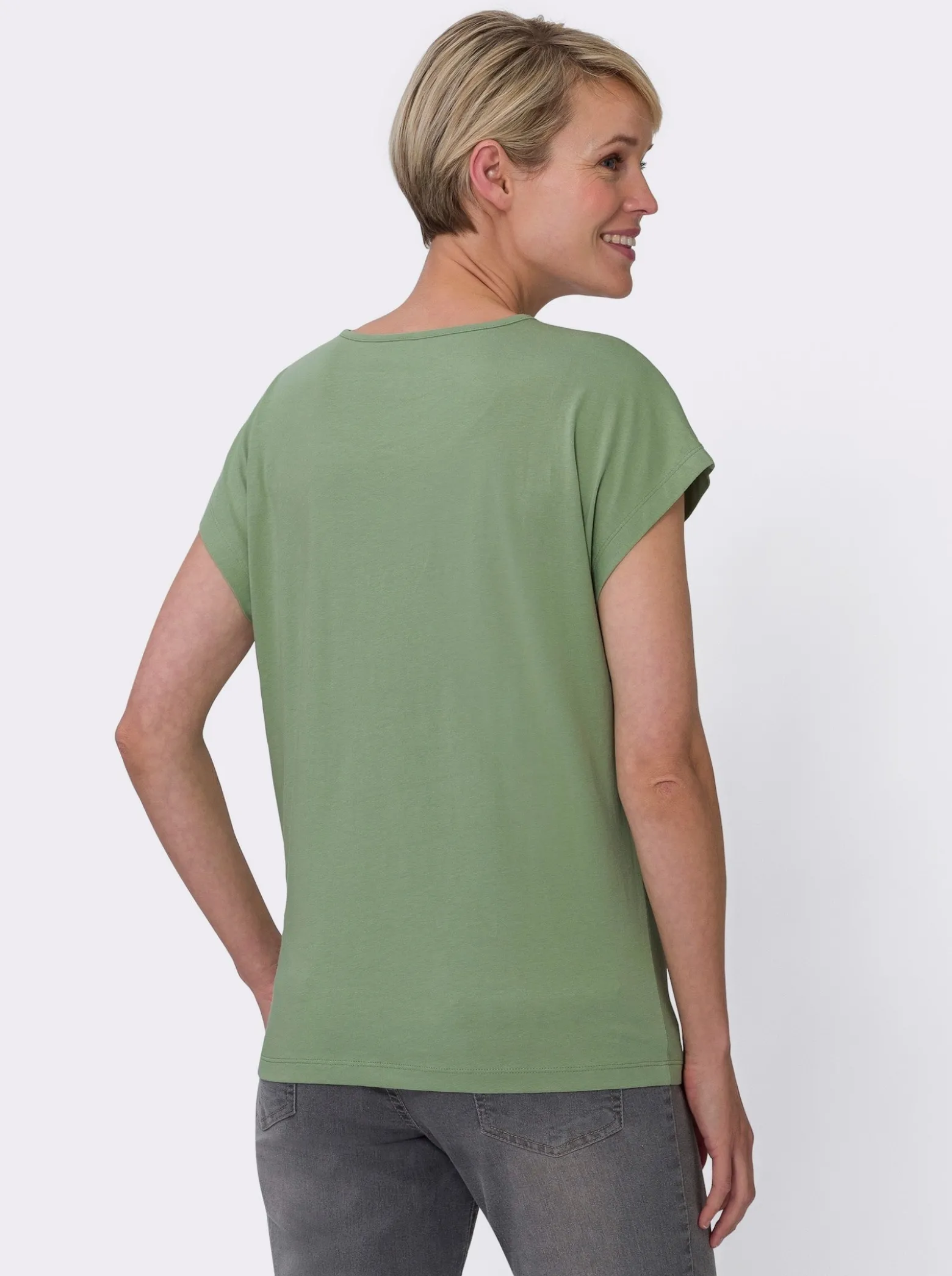 Kurzarmshirt aus reiner Baumwolle