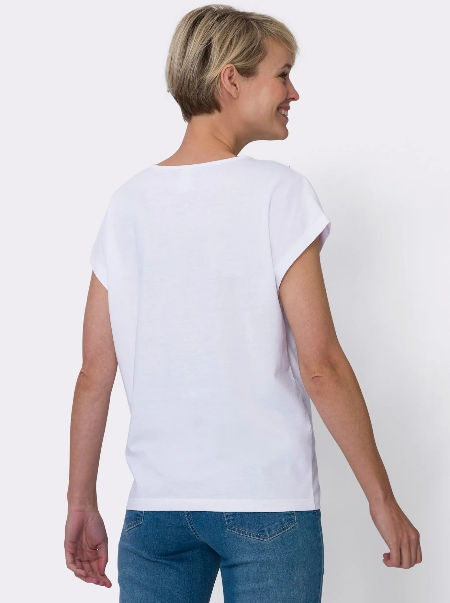 Kurzarmshirt aus reiner Baumwolle