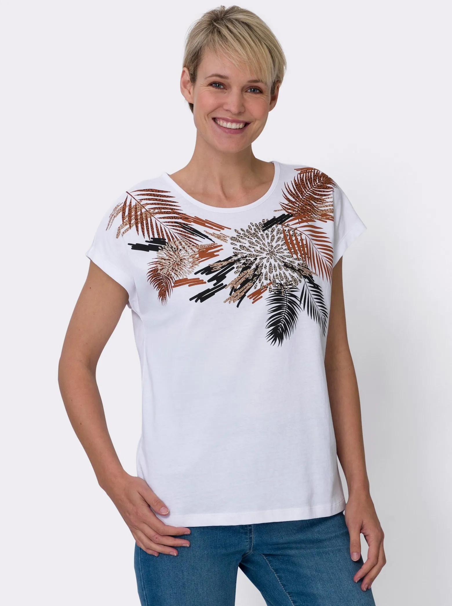 Kurzarmshirt aus reiner Baumwolle