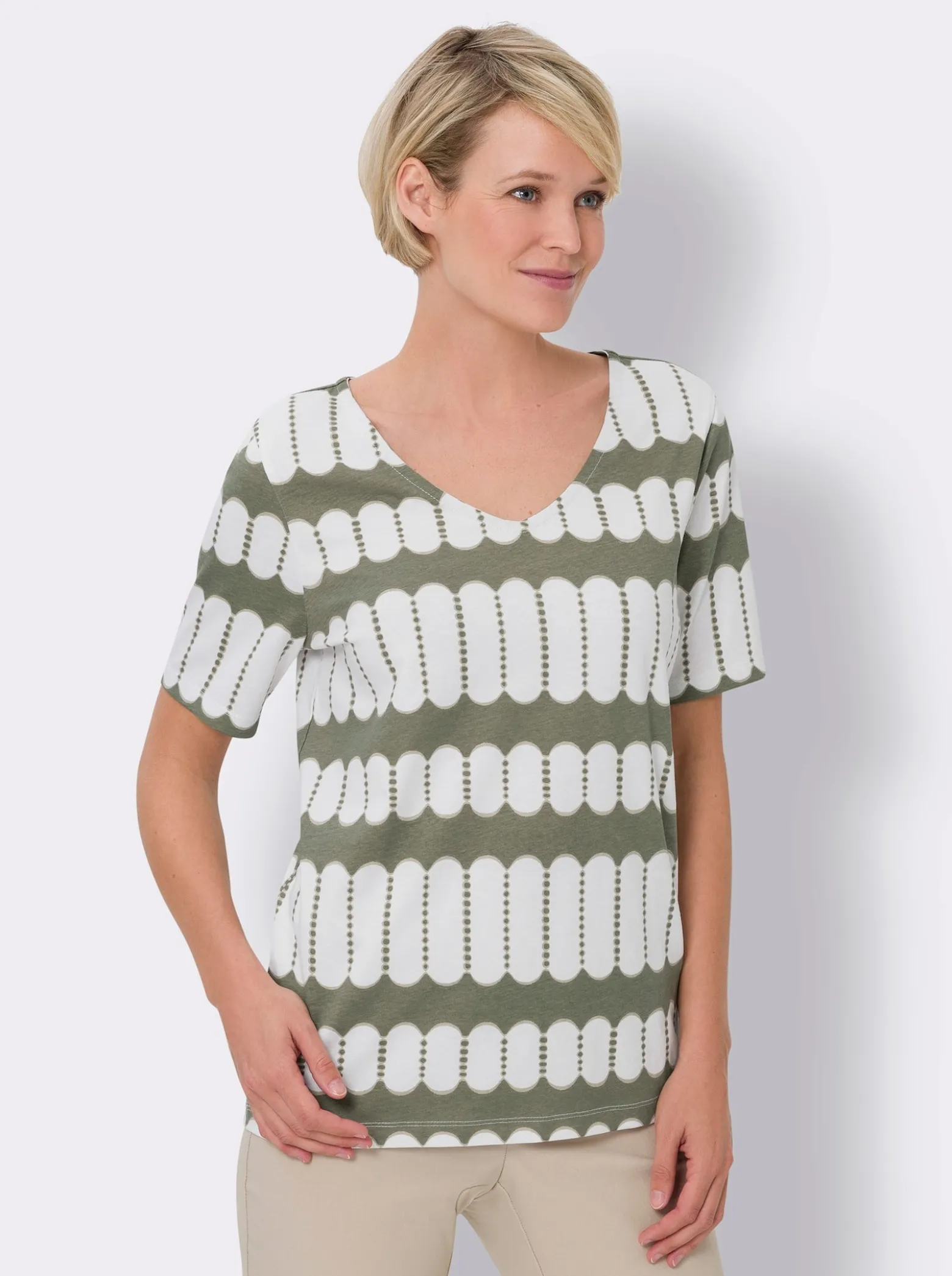 Kurzarmshirt aus reiner Baumwolle