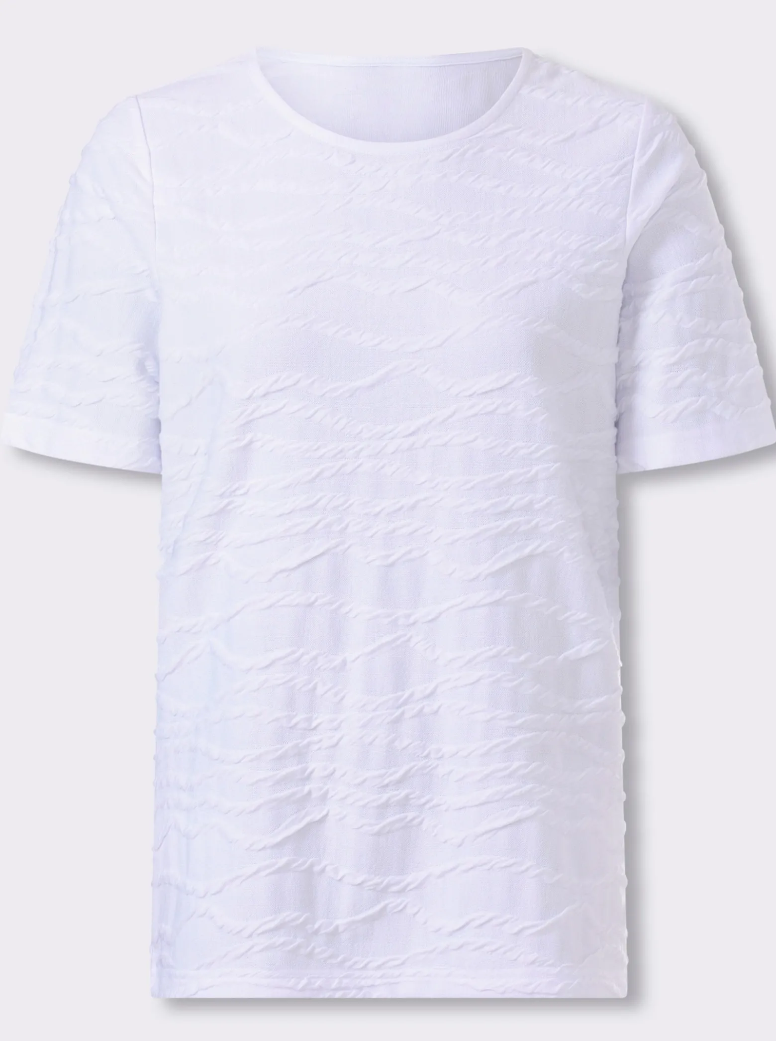 Kurzarmshirt aus Struktur-Jersey